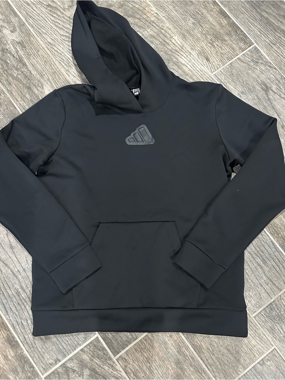 adidas Black Pullover Hoodie with Subtle Logo
